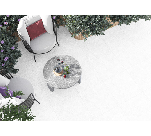 Керамогранит New Trend GP40PLY00L Play White 60x60 белый лаппатированный под бетон / цемент