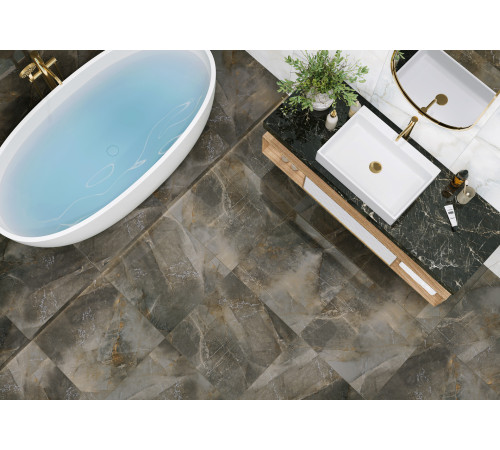 Керамогранит LCM 60120PRM21HG Premiere Stone 60x120 коричневый суперполированный под камень