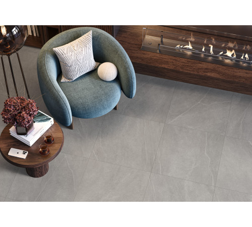 Керамогранит Alma Ceramica GFU60120RKL04R Rock Line 60x120 белый глазурованный матовый / противоскользящий под камень