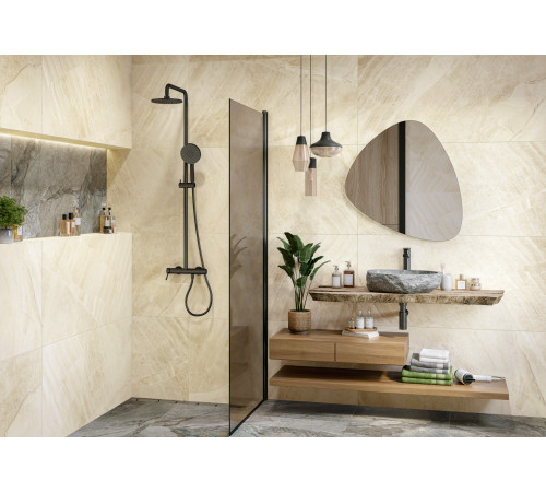 Керамогранит New Trend D60203M Rock Gray 60x60 серый матовый / карвинг под камень