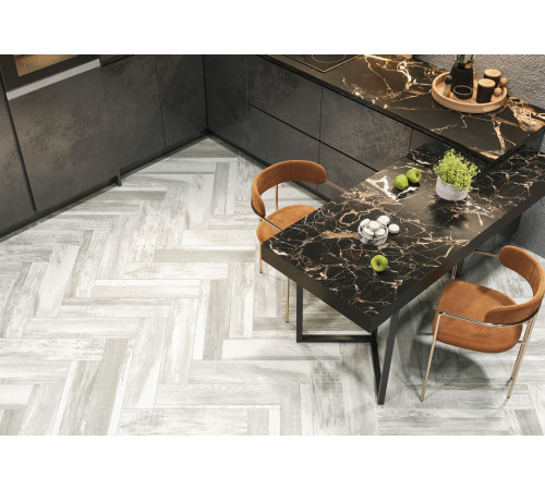 Керамогранит New Trend GP1560SHA05 Shabby Gris 15.1x60.2 серый / белый матовый / рельефный под дерево