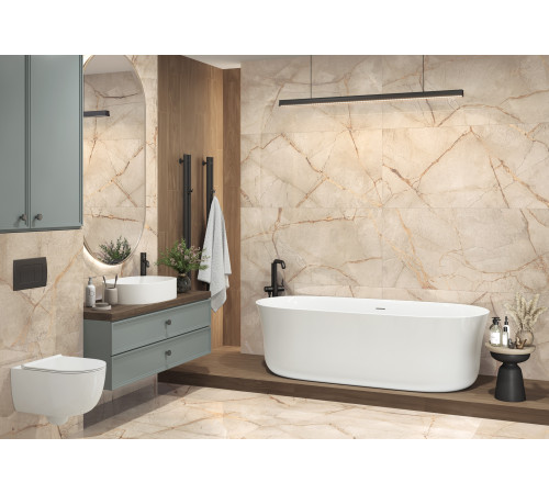 Керамогранит LCM 60120PEC11P Special Marmo Beige 60x120 бежевый полированный под камень