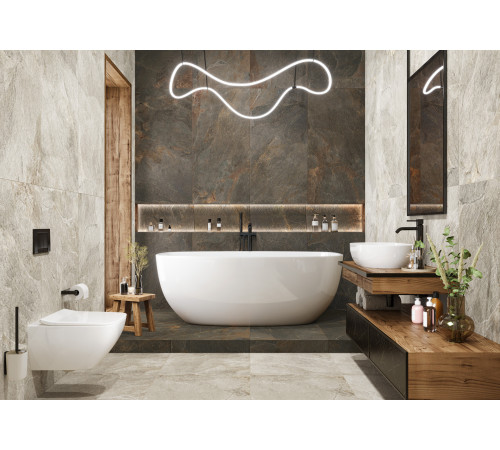Керамогранит Delacora D30006M Stoncrete Beige 30x60 бежевый матовый карвинг под камень