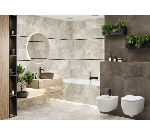 Керамогранит Delacora D30006M Stoncrete Beige 30x60 бежевый матовый карвинг под камень