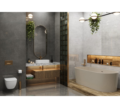 Керамогранит LCM 60120STD11P Studio Beige 60x120 бежевый полированный под бетон