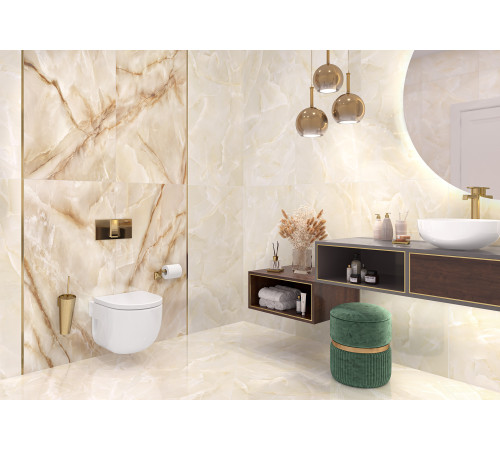 Керамогранит LCM 60120TLN02P Talisman Onyx Gris 60x120 серый полированный под камень