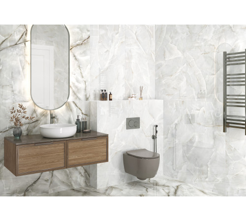 Керамогранит LCM 60120TLN02P Talisman Onyx Gris 60x120 серый полированный под камень