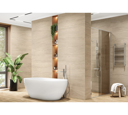 Керамогранит LCM 8080TIV01M Tivoli Avorio 80x80 бежевый глазурованный матовый / карвинг под камень