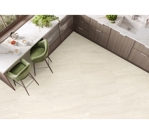 Керамогранит LCM 8080TIV01M Tivoli Avorio 80x80 бежевый глазурованный матовый / карвинг под камень