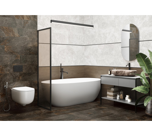 Керамогранит Delacora D30012M Tundra Taupe 30x60 серый матовый карвинг под камень
