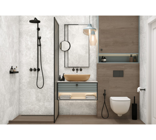 Керамогранит Delacora D30012M Tundra Taupe 30x60 серый матовый карвинг под камень