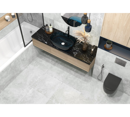 Керамогранит Delacora D120213M Walter Graphite 60x120 серый матовый / карвинг под бетон