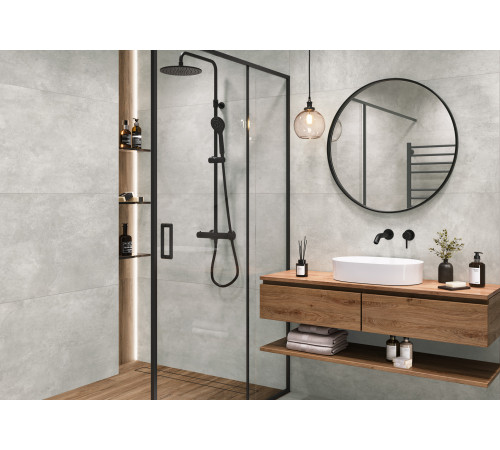 Керамогранит Alma Ceramica GFU60120UNK07R Uniko 60x120 серый матовый под бетон