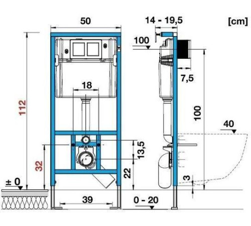 Унитаз с инсталляцией Allen Brau Liberty 4.33004.20/8.9466.0.000.000.1 белый глянец