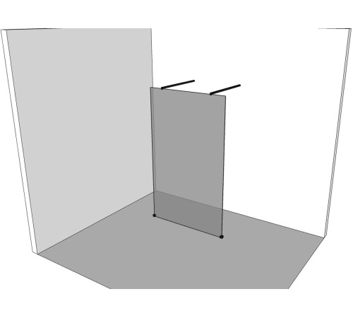 Душевая перегородка Allen Brau Infinity 2 140 3.21051.BBA черный браш