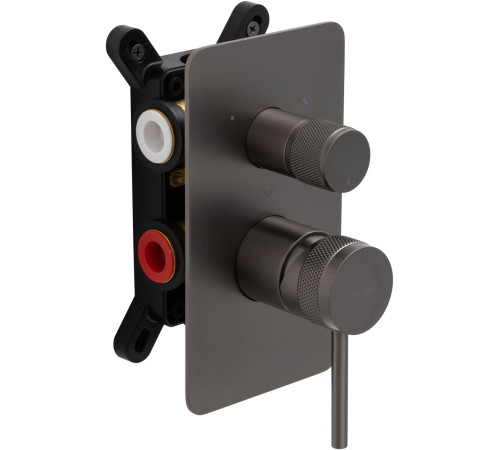 Смеситель для ванны Allen Brau Priority 5.31A11-MG (с внутренней частью, 3 выхода) графит браш