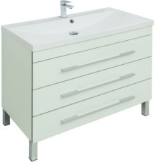 Тумба с раковиной Aquanet Верона 100 белый (напольная 3 ящика)