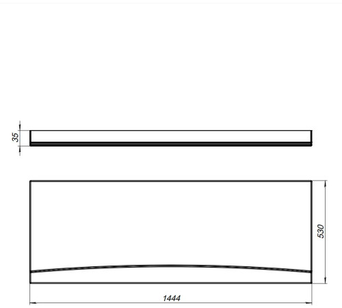 Фронтальный экран Aquanet Bright 145