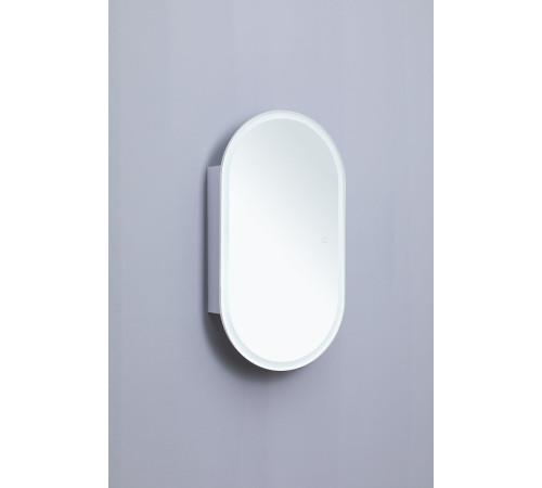 Зеркальный шкаф Aquanet Монте 50 белый, с LED подсветкой