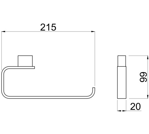 Держатель для полотенец Allen Brau Infinity 6.21010-00 хром