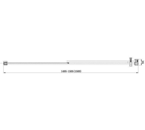 Душевая дверь Aquanet Delta NPE6121 150, прозрачное стекло