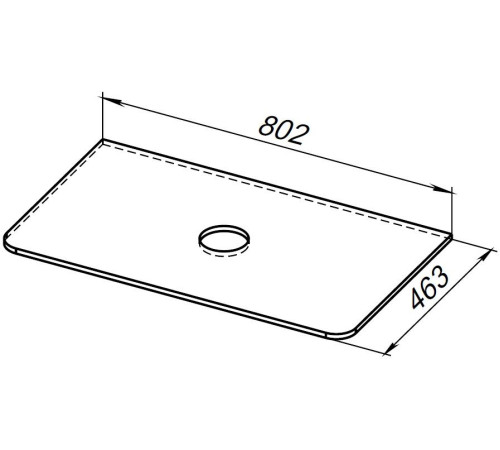 Столешница Allen Brau Paris 80 1.36014.ST акриловый камень сатин