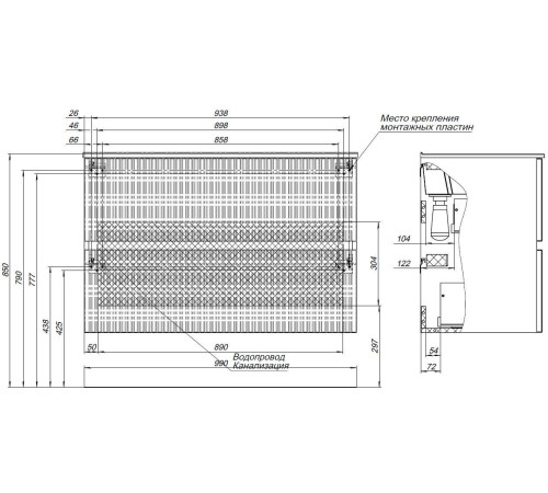 Тумба под раковину Aquanet Джейн 100 белый матовый