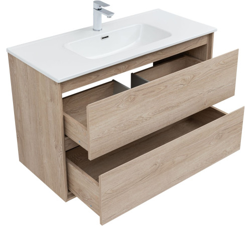 Тумба под раковину Aquanet Милан 100 дуб светлый