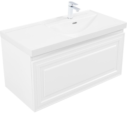 Тумба под раковину Aquanet Агата 100 белый сатин