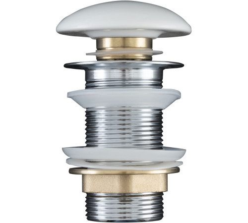 Донный клапан Aquanet белый, без перелива