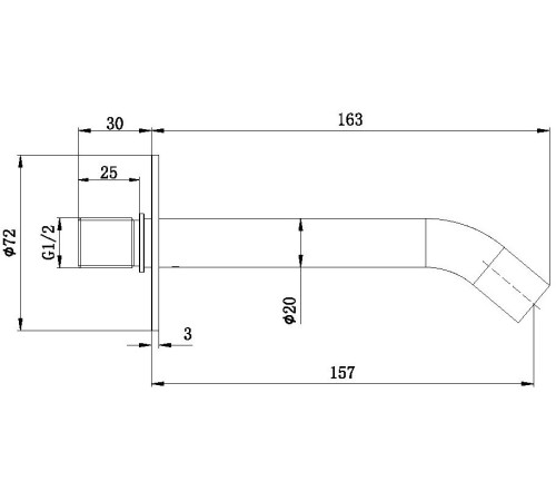 Излив Allen Brau Priority 5.31A18-BN никель браш