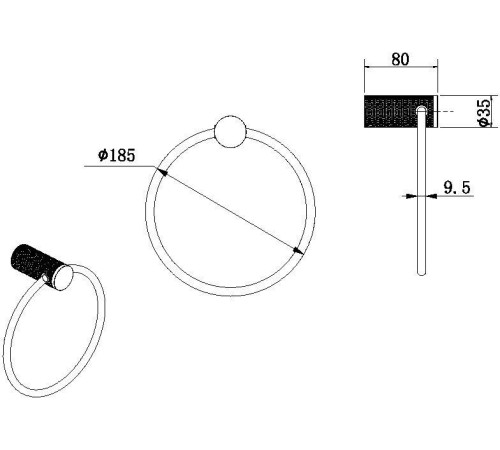 Держатель для полотенца Allen Brau Priority 4.0 6.31C14-BN никель браш