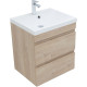 Тумба под раковину Aquanet Нота New 60 дуб светлый