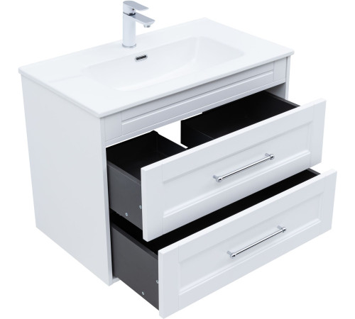 Тумба под раковину Aquanet Бостон new 80 белый сатин