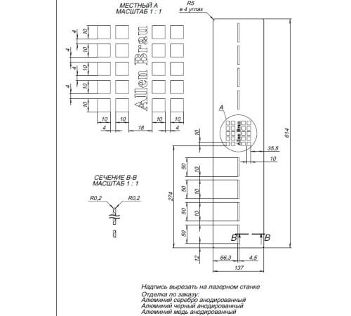Накладка для сифона Allen Brau Infinity 8.210N5-60 медь браш