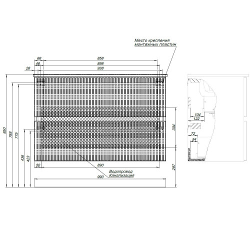 Тумба под раковину Aquanet Джейн 100 белый матовый