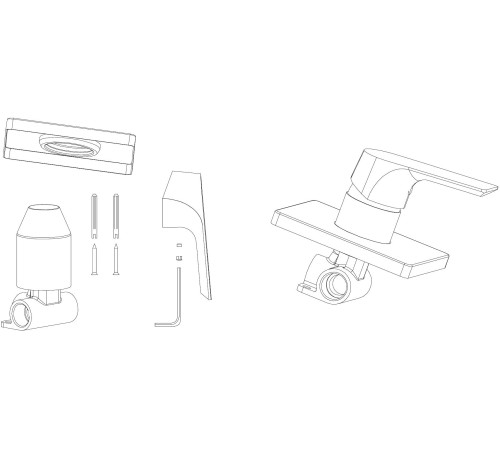 Смеситель для душа Aquanet Static AF330-50С (с внутренней частью)