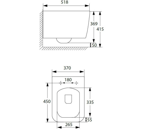 Чаша подвесного унитаза Allen Brau Liberty 4.33007.AN антрацит