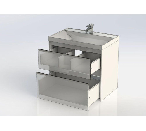 Тумба под раковину Aquanet Гласс 60 белый