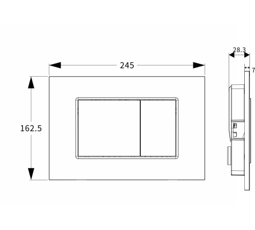 Клавиша смыва Allen Brau EVO S 9.2EV01.20 белый
