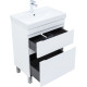 Тумба под раковину Aquanet Слим 60 напольная, белый сатин