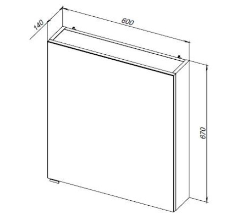 Зеркальный шкаф Aquanet Порто 60 белый