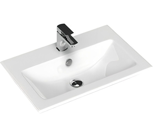 Тумба под раковину Aquanet Практика 60 белый глянец