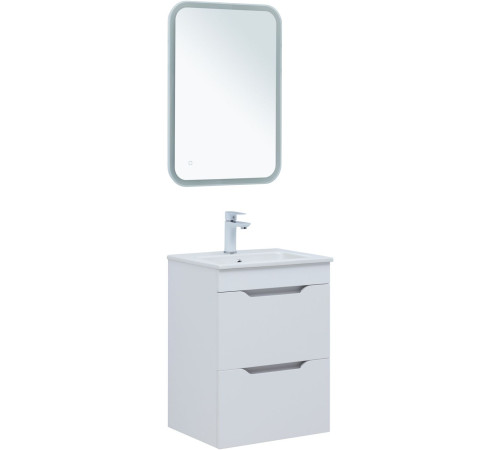 Тумба под раковину Aquanet Практика 50 белый глянец