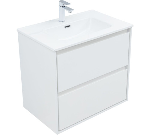 Тумба под раковину Aquanet Милан 70 белый глянец