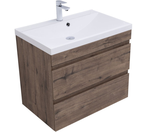 Тумба под раковину Aquanet Нота New 75 дуб веллингтон табак