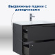 Тумба под раковину Aquanet Милан 105 черный глянец