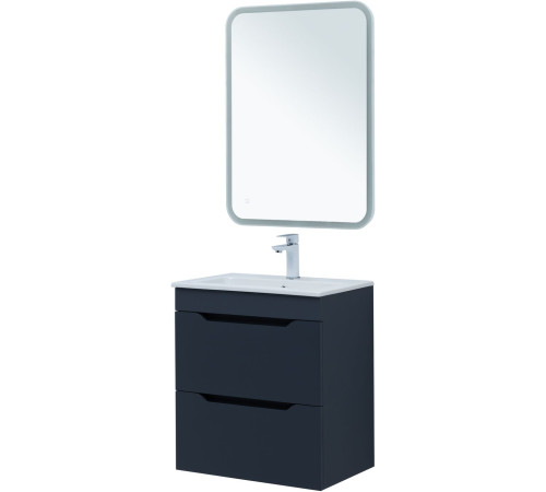 Тумба под раковину Aquanet Практика 60 маренго (2 ящика)