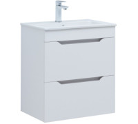 Тумба под раковину Aquanet Практика 60 белый глянец