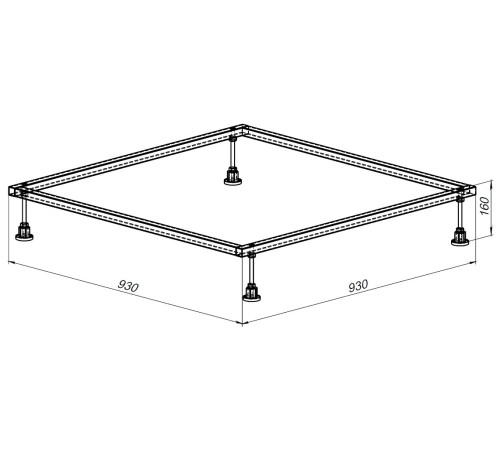 Каркас для поддона Allen Brau 100х100 8.00002